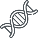 Line icon of a DNA strand
