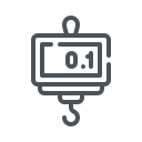 Line icon of a digital hanging scale Line icon of a digital hanging scale